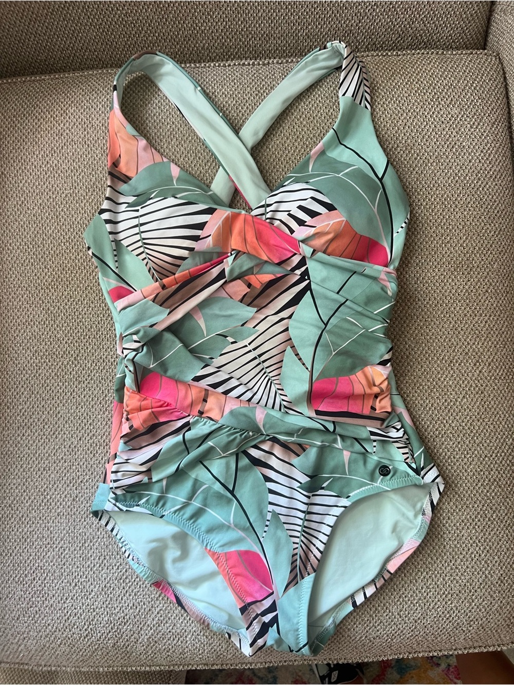CALIA seamed sculpt one-piece bathing suit